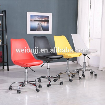 high density plastic adjustable office chair with wheel