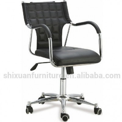 Adjustable cosy PU seat chair with chromed