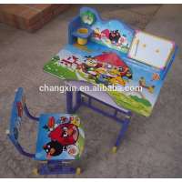 popular hot sale cartoon school furniture, children desk and chair , school desk and chair