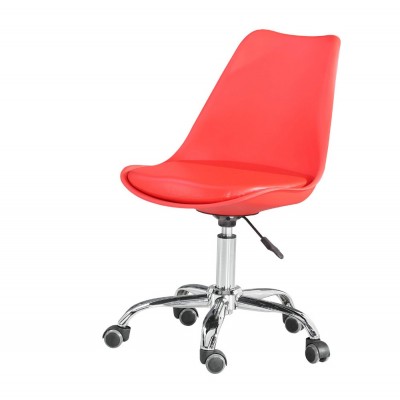 adjustable ergonomic leather saddle office chair